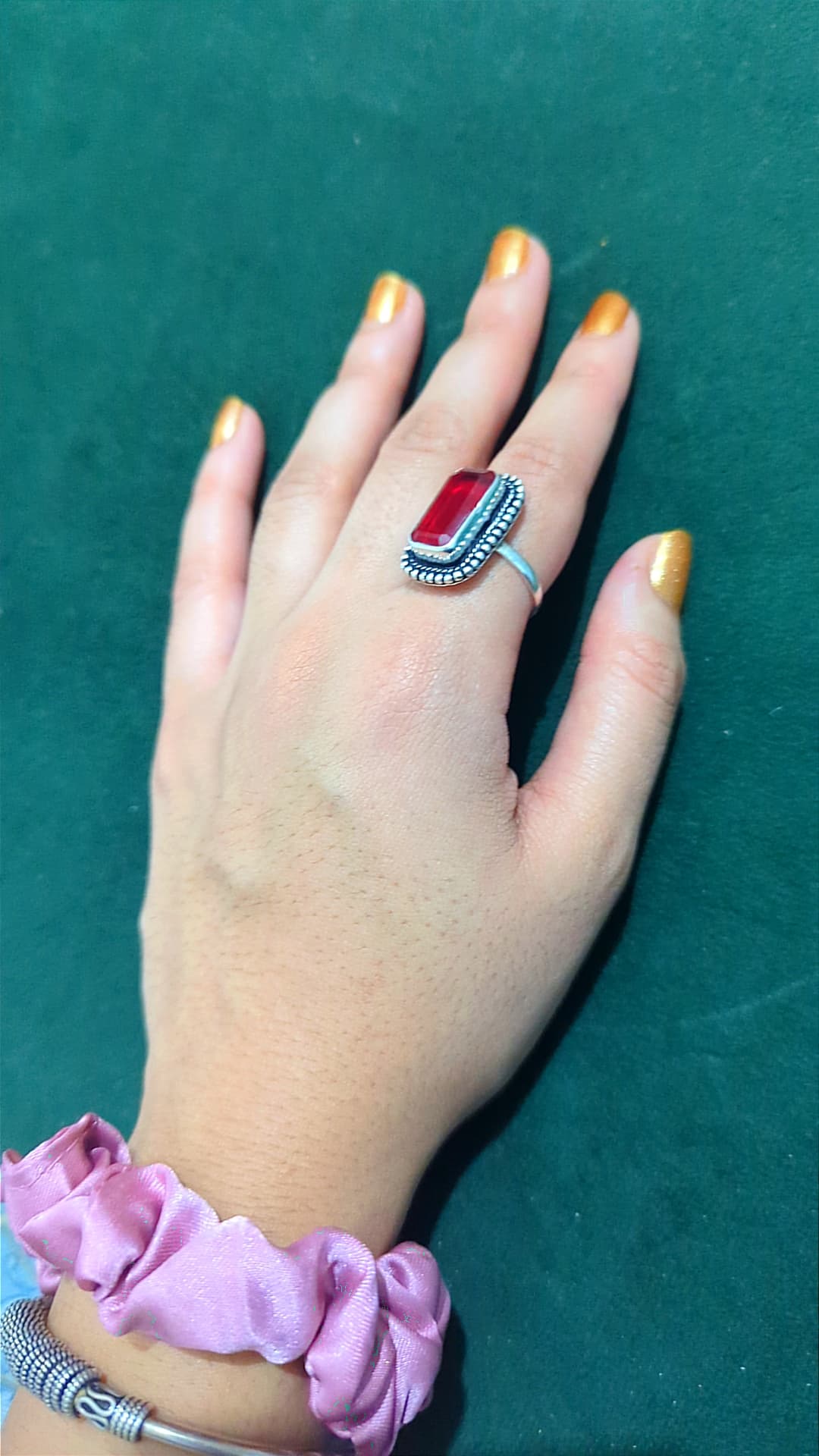 Red stone ring – 925 Silver Rings